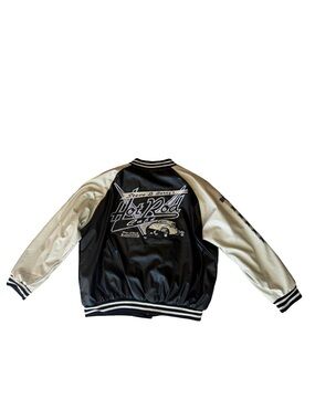 Vintage Steve & Barry’s “Hot Rod Cafe” Men XL Staff Varsity Jacket Racing Bomber